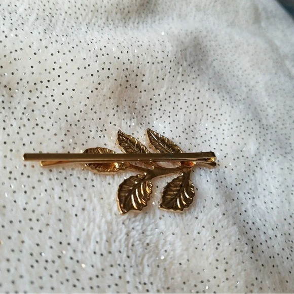 New! Gold Leaf Barette - Picture 2 of 5